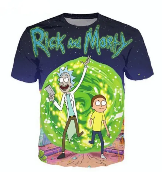 

Newest Fashion Mens/Womans Rick And Morty Summer Style Tees 3D Print Casual T-Shirt Tops Plus Size