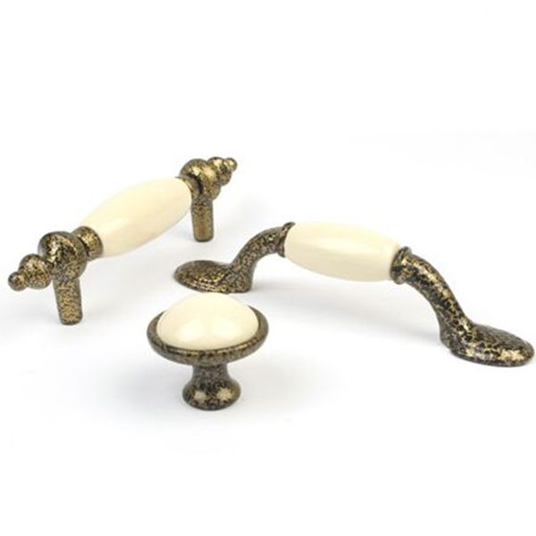 2019 76mm Retro Style Furniture Handles 3 Rusty Color Dresser