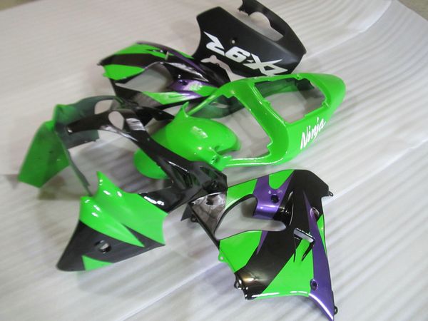 

Высокое качество пластик обтекателя комплект для Kawasaki ниндзя ZX9R 2002 2003 зеленый фиолетовый обтекатели комплект ZX9R 02 03 от19-го