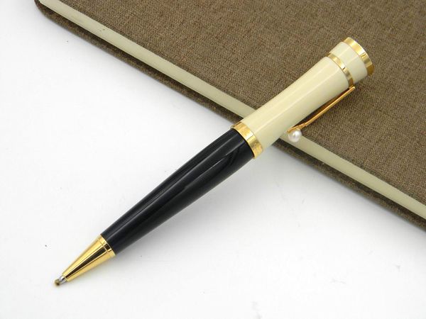 

белые и черные золотые детали металлическая шариковая ручка princess of monaco pearl, Blue;orange