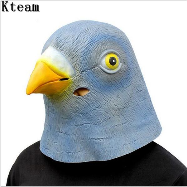 

grade latex creepy pigeon head mask latex prop animal cosplay costume party halloween animal head pigeon mask size