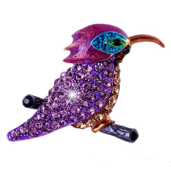 Atacado-Moda Formal Jóias Broche Pins Rhinestone Crystal Birds Presentes Populares mulheres broches broche de casamento jóias