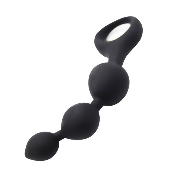 Toysdance Yetişkin Seks Oyuncakları Için Siyah Silikon Anal Boncuk Esnek Bükülebilir Butt Plug 14 * 3 cm Seks Ürünleri Erotik Yenilik Anal Top 17420