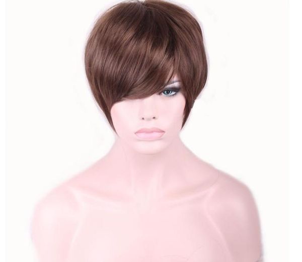 28cm Fashion Short Bob Ladies Synthetic Women Tilted Frisette