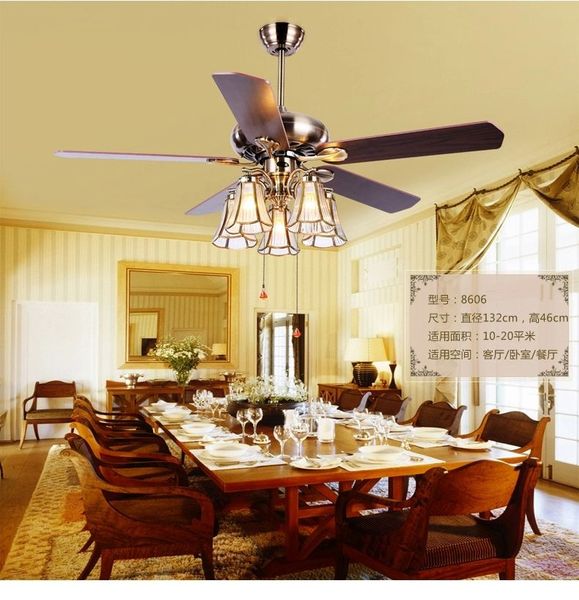 2020 Copper Ceiling Fan Light Copper Shade 52 Inch Ceiling Fan