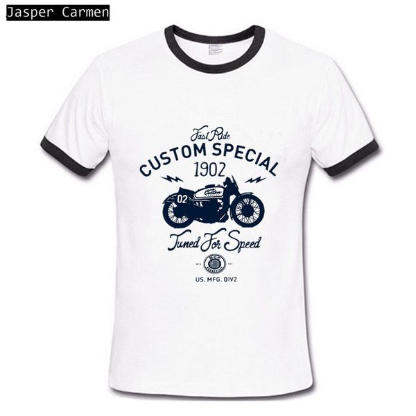 

new o wholesale- 2017 men's print sleeve men fashion personality hip alphabet motorcycle short hop promotion collar cotton t-shirt aje, Black