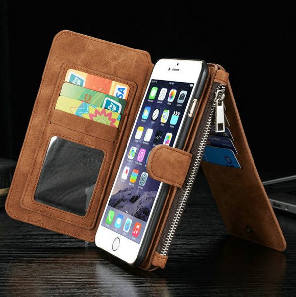 

Hotte t multifunction leather ca e for iphone x 8 7 6 plu am ung galaxy 8 7 wallet ca e with card lot and holder whole ale price