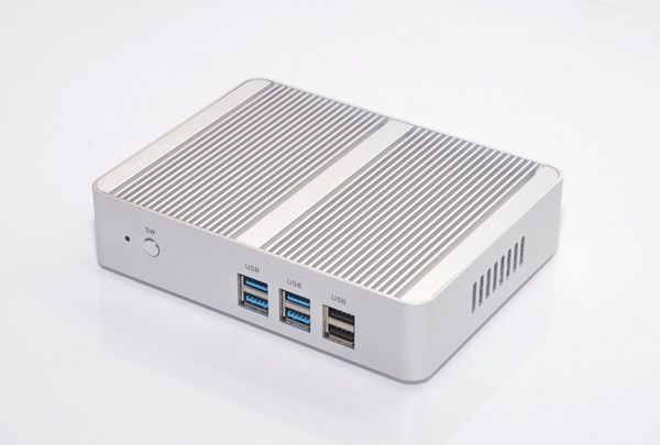 Freeshipping Yeni Intel Fansız Mini PC Celeron N3150 N3050 Dört Çekirdekli 1.6 ~ 2.08GHz Windows 10 Mini PC Bilgisayar Çift H-DM-i WiFi Çift Lan T Box