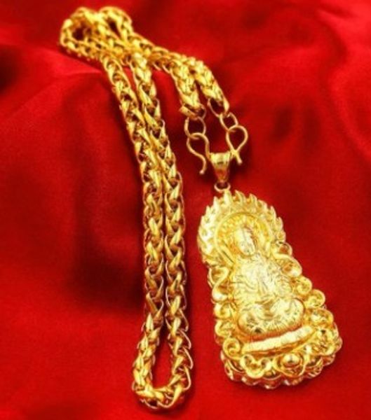 

noble high quality gold filled kuanyin pendant necklace 1688 eyu
