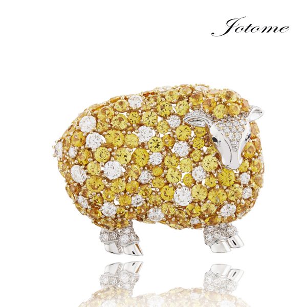 

design for valentines day black sheep rhinestone brooch pin fashion jewelry for men lover, Gray
