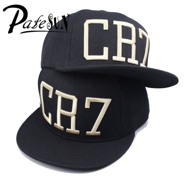

wholesale- patesun wholesale fashion star ronaldo cr7 baseball cap hat for men women hip hop caps black blue snapback hat cap, Blue;gray