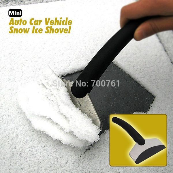 

wholesale- mini auto car vehicle snow ice shovel stainless steel snow scraper removal car outdoor cleaning washer tool