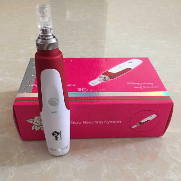 

electric derma stamp dermapen derma pen meso pen beauty roller micro needle roller facial beauty equipment with 52pcs needle cartirdages