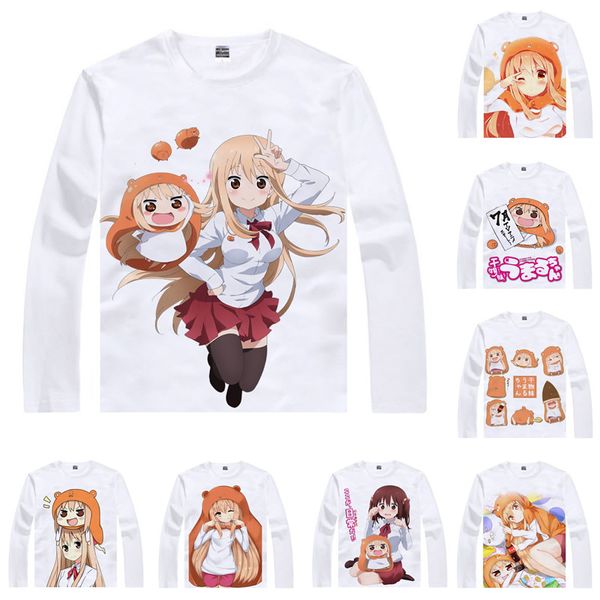 

anime shirt himouto umaru-chan t-shirts multi-style long sleeve umaru doma nana ebina kirie motoba cosplay motivs kawaii shirts, White;black