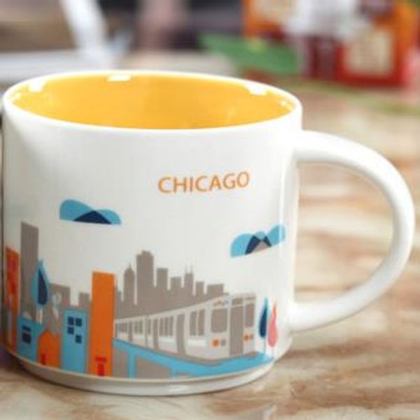 Coffee Cities Capacity Ceramic American 14oz Starbucks Mug City Best A3jR4L5