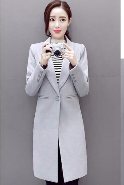 

han edition temperament of women in the spring and autumn fashion high-grade windbreaker suit brought cloth coat / s, Black
