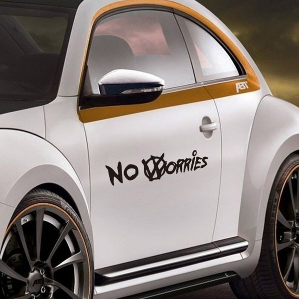 

20*4cm reflective car stickers no worries decal cover/anti scratch for body light brow front back door bumper window rearview mirror