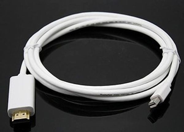 

1.8 м/6 футов thunderbolt мини-дисплей порт мужской мини dp к hdmi мужской конвертер кабель для apple macbook mac pro