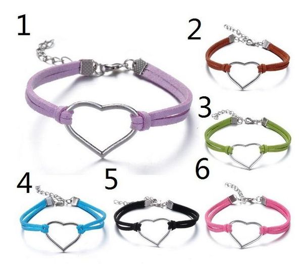 

6 colors handmade love one direction infinity charm leather bracelets and bangles jewelry gift items for women and men, Golden;silver