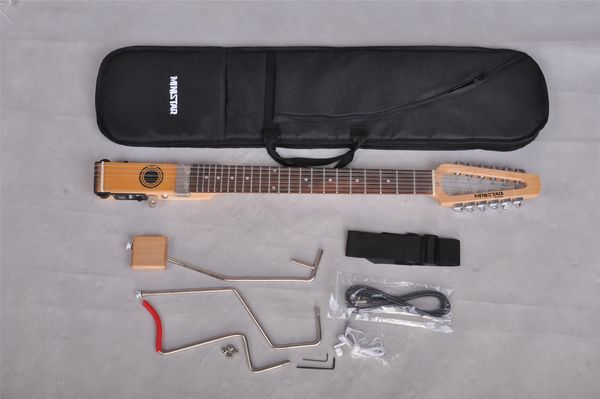 

in stock -mini star folkstar travel electric guitar with carrying bag, mini portable silent guitar,wholesale