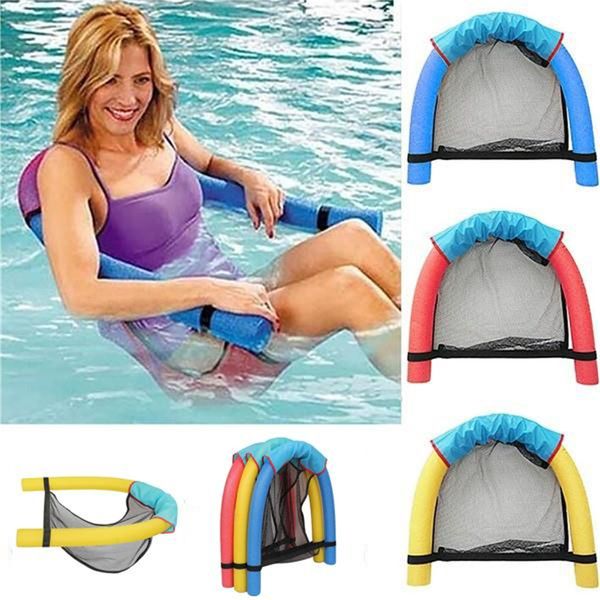 All'ingrosso- Creativo Noodle Nuoto Sedile Piscina Letto galleggiante Sedia ricreativa Acqua Incredibile Galleggiante Divertente Multi colori Colore casuale