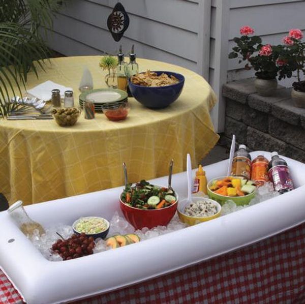 

new white inflatable serving bar salad buffet ice cooler picnic drink table party camping dhl ing