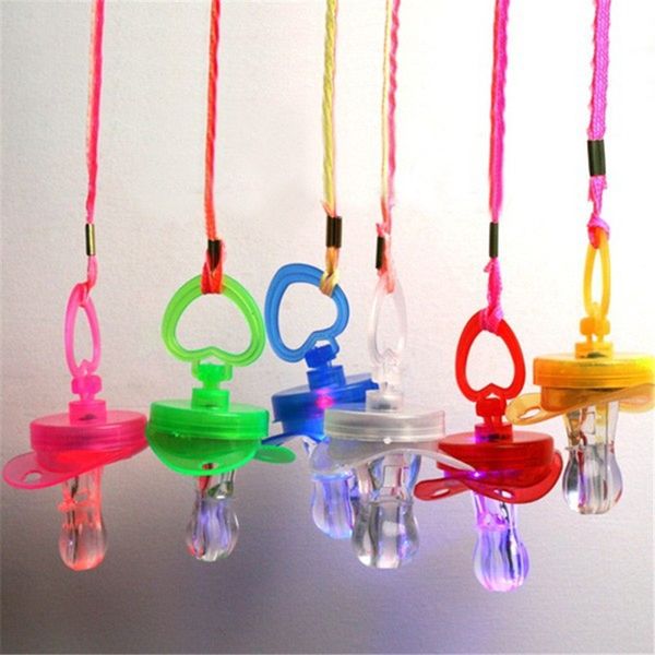 

wholesale-led flashing pacifier whistle party supplies fun toy survival tool flash glow sticks bar