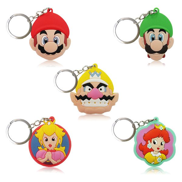 

sell super mario cartoon anime action figure keychain key ring cute pvc kids key chain pendant key holder toy gifts