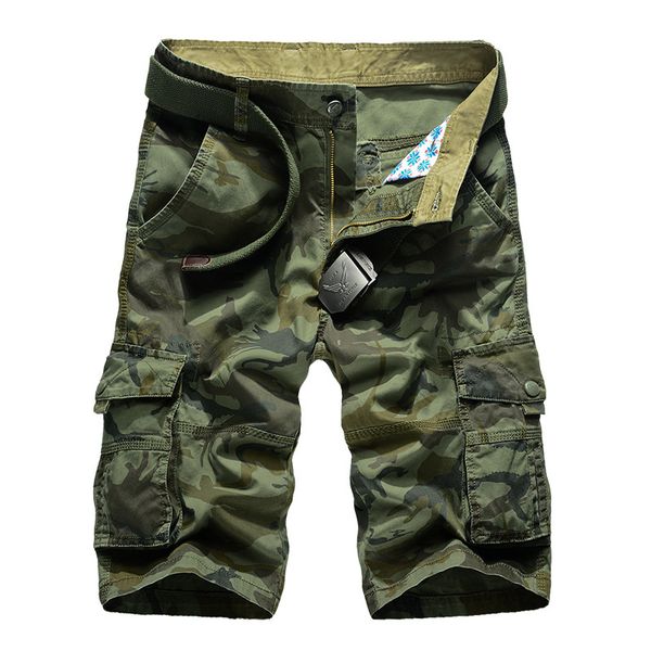 

camouflage camo cargo shorts men 2019 new mens casual shorts male loose work man short pants plus size 29-44, White;black