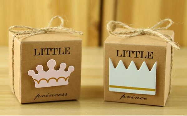 

праздничная подарочная коробка крафт-бумаги коробки конфет baby shower украшения свадебные сувениры и коробка подарков для гостей 2 * 2 * 2