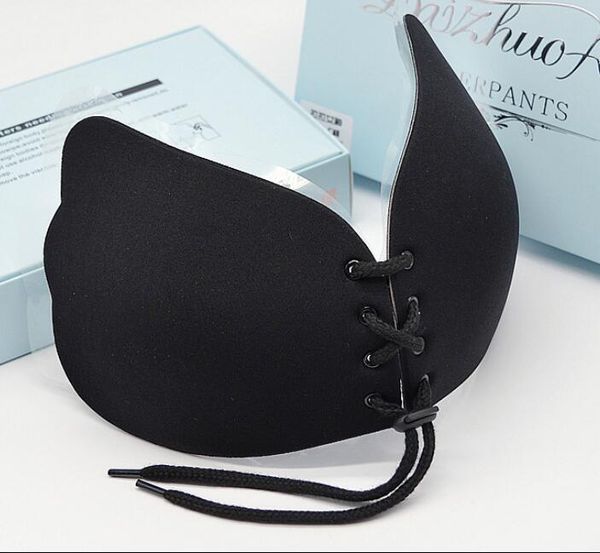 

dhl 500pcs/lot)new silicone bra cups backless dress butterfly invisible push up stick on self adhesive front fly bra strapless a b c d