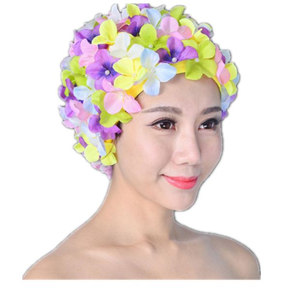 Women With Long Hair Comfortable Swimming Cap Solid Bubble Hot