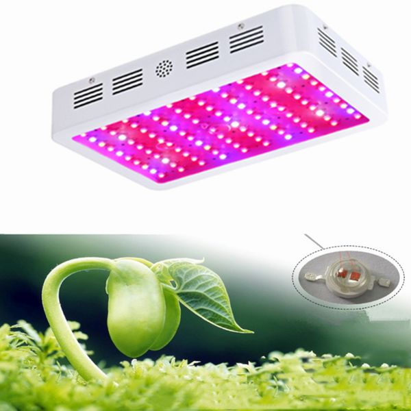 Estoque dos EUA! Full Spectrum LED crescer luz 600/1000 / 1200w LED de chips duplos crescer luzes lâmpada de plantas interior para floração e crescimento