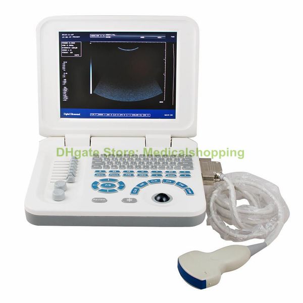 

portable mini notebook ultrasound machine scanner 10 in led display with one probe+li battery ing