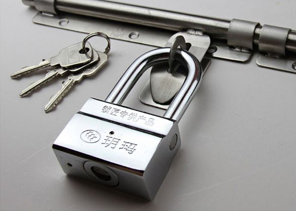 One Piece Door Lock Garage Warehouse Door Lock Anti Theft Brass