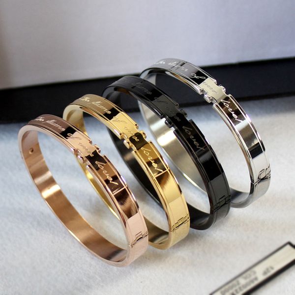 

Новый корейский Моды пара браслет пара титана стали розовое золото браслет любов