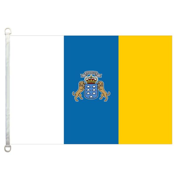 

good flag the_canary_islands flags banner 3x5ft-90x150cm 100% polyester country flags, 110gsm warp knitted fabric outdoor flag