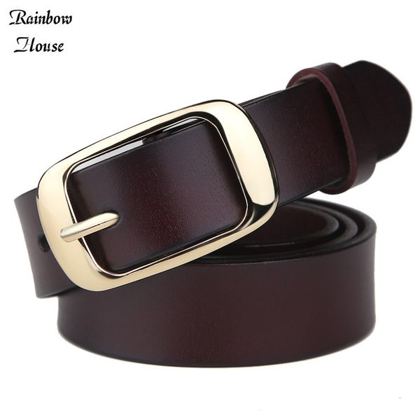 

wholesale- new 2017 woman's belts leather business fashion pin buckle belts designer women casual split leather ladies belts, Black;brown