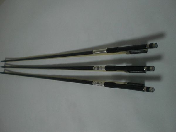 

3 pcs quality carbon fiber violin bow with different ebony frog all 4/4