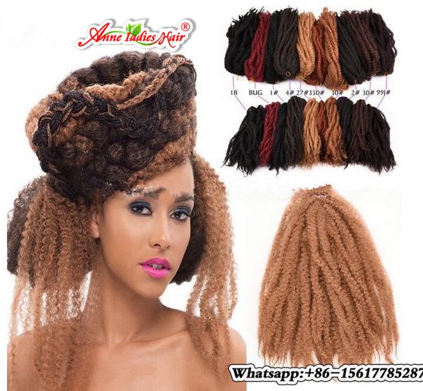18 Inch Afro Kinky Twist Braid Curly Freetress Synthetic Hair Bulk