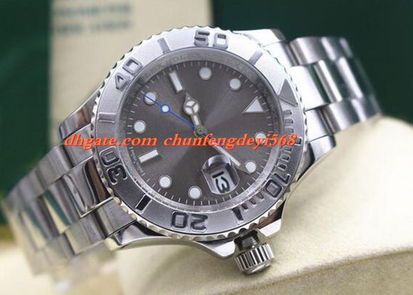 

fashion 116622 mens steel & platinum rhodium dial baby blue hand 40mm automatic movement men watches quality, Slivery;brown
