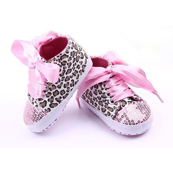 

wholesale- new infant toddler leopard sequins sneakers baby girls soft sole crib shoes 3-12 months 11/12/13cm