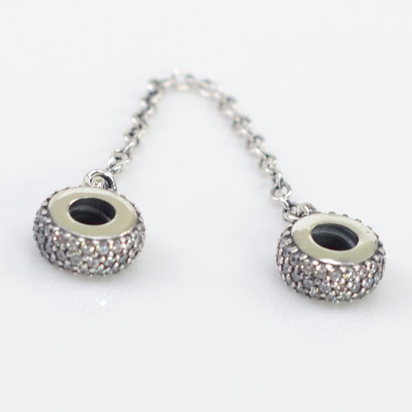 

edell стерлингового серебра 925 бисера шарм проложить вдохновение кристалл цепи безопасности бусины подходят женщины pandora браслет diy юве, Blue;slivery