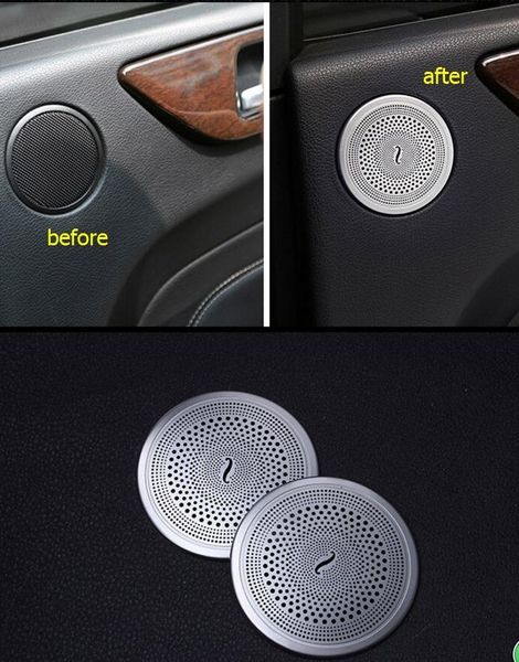 Interior For Mercedes Benz Gle Gls Ml Gl 2015 2016 Stainless Steel Rear Door Speaker Molding Trim Set Cool Car Accessories For Teens Cool Car