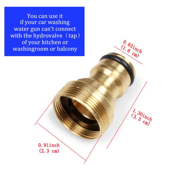 Acheter Connecteurs Dadaptateur De Pistolet à Eau De Lavage De Voiture Adaptateur Durable En Cuivre De Haute Qualité De 068 Du Eforcar Dhgatecom