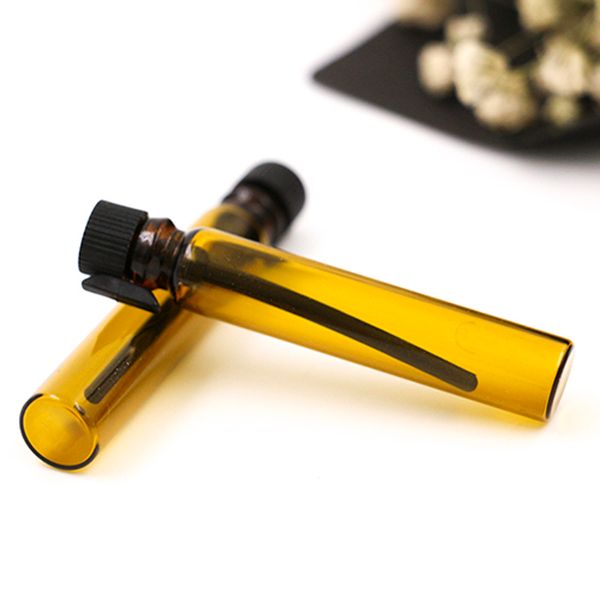 

brown 1ml 1cc 2ml 2cc mini travel glass perfume bottle for essential oils empty contenitori cosmetic vuoti for sample
