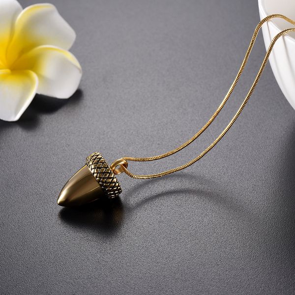 

lkj9933 gold plating personalized memorial urn necklace cremation pendant bullet head fashion jewelry for human/ pet ashes, Silver