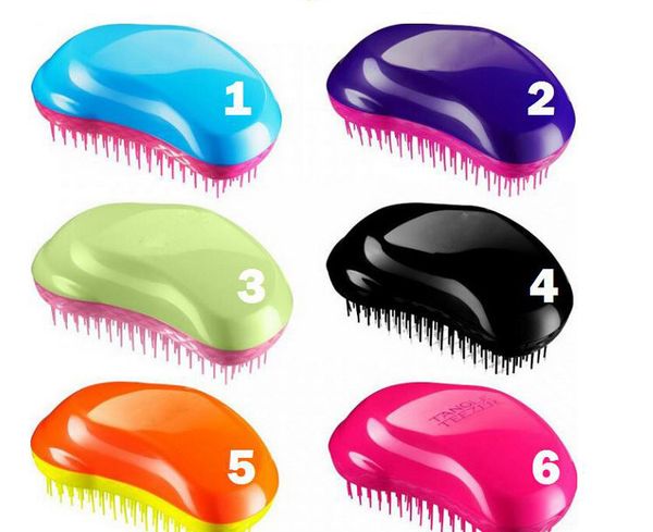 

Hot Professional Salon Elite Tangle Detangling Hair Brush Portable Magic Antistatic TT comb Hair Probucts Detangle tangle Hair Brush 500pcs