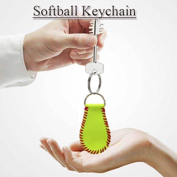 

personalized sporty baseball key chain softball key chain leather keychain, Slivery;golden