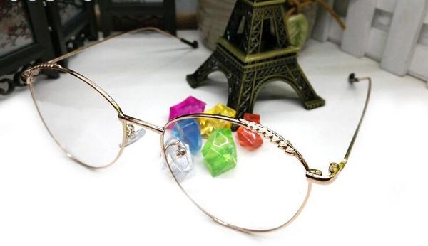 

fashion vintage metal rose gold buffalo horn glasses frames men women sun glasses with box round circle lenses gold sive occhiali da sole, White;black